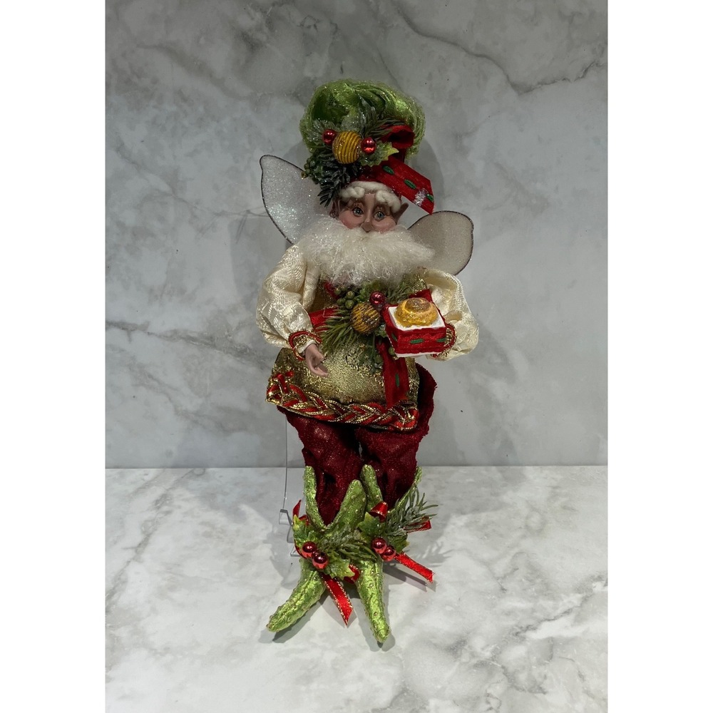 Mark Roberts Christmas Pastry Chef Fairy Collectible Figurine Gold Red 11"